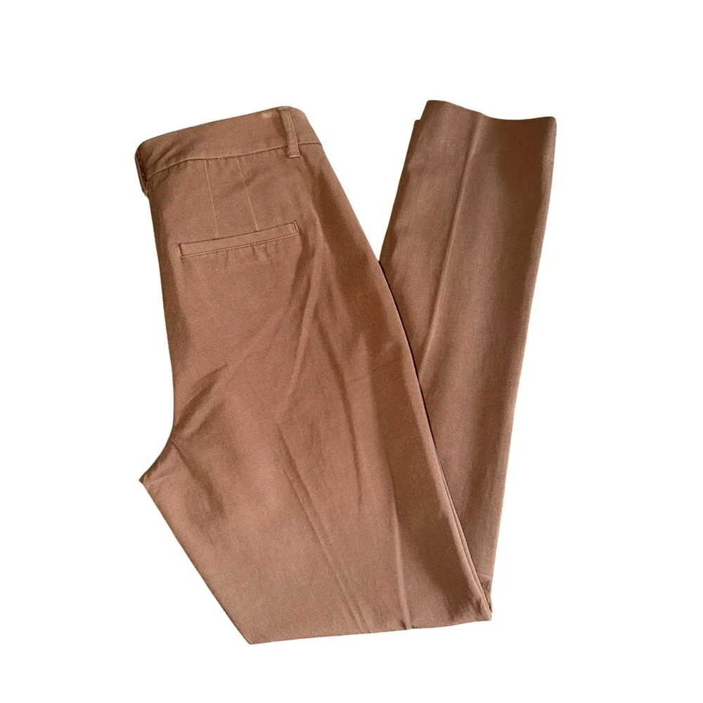 White House Black Market The Slim Pants Womens 6L Brown Excellent Stretch Office
